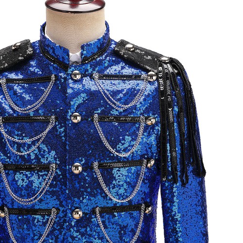 Hommes brillant sequin hussard - brillant,